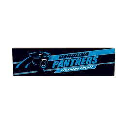 Evergreen Enterprises - Carolina Panthers 5" x 18" Shadow Logo Wood Mantle Sign - Multicolor