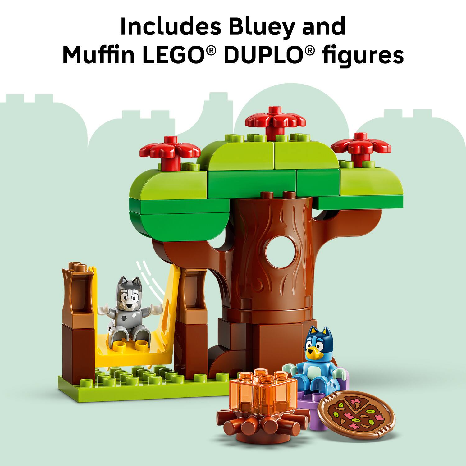 Includes Bluey and Muffin LEGO DUPLO figures
