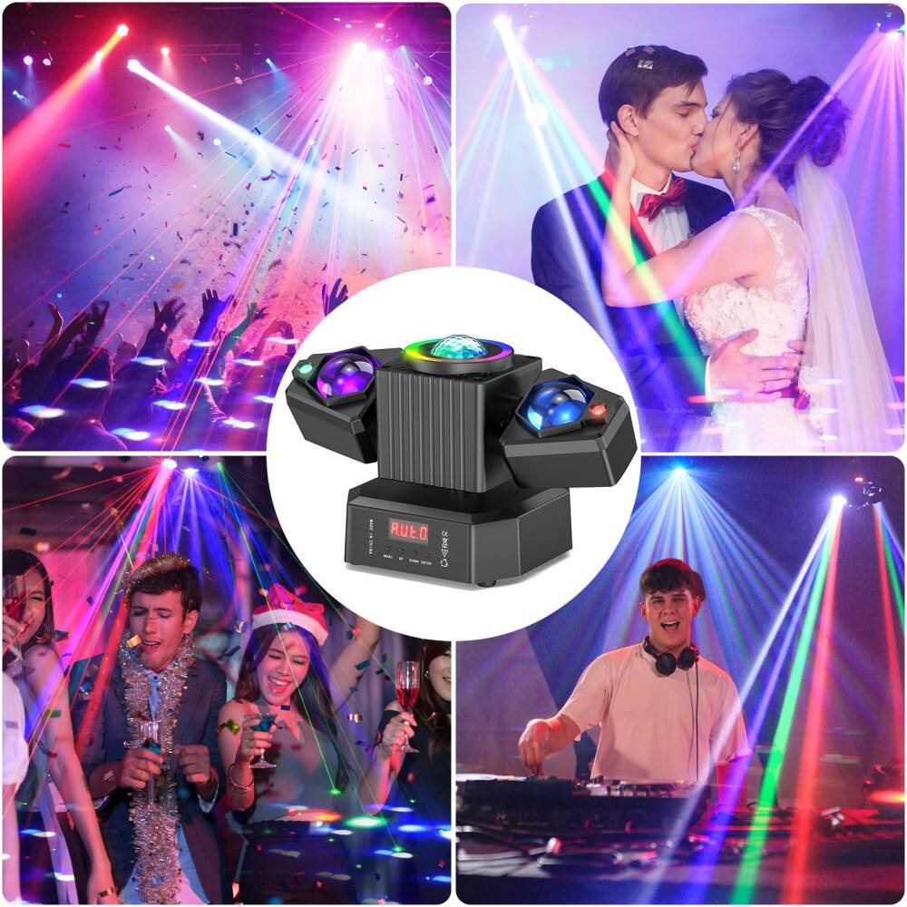 Angle. UKing - Laser RGBW LED Moving Head Light Disco Stage Lighting Beam DMX512 Party DJ.