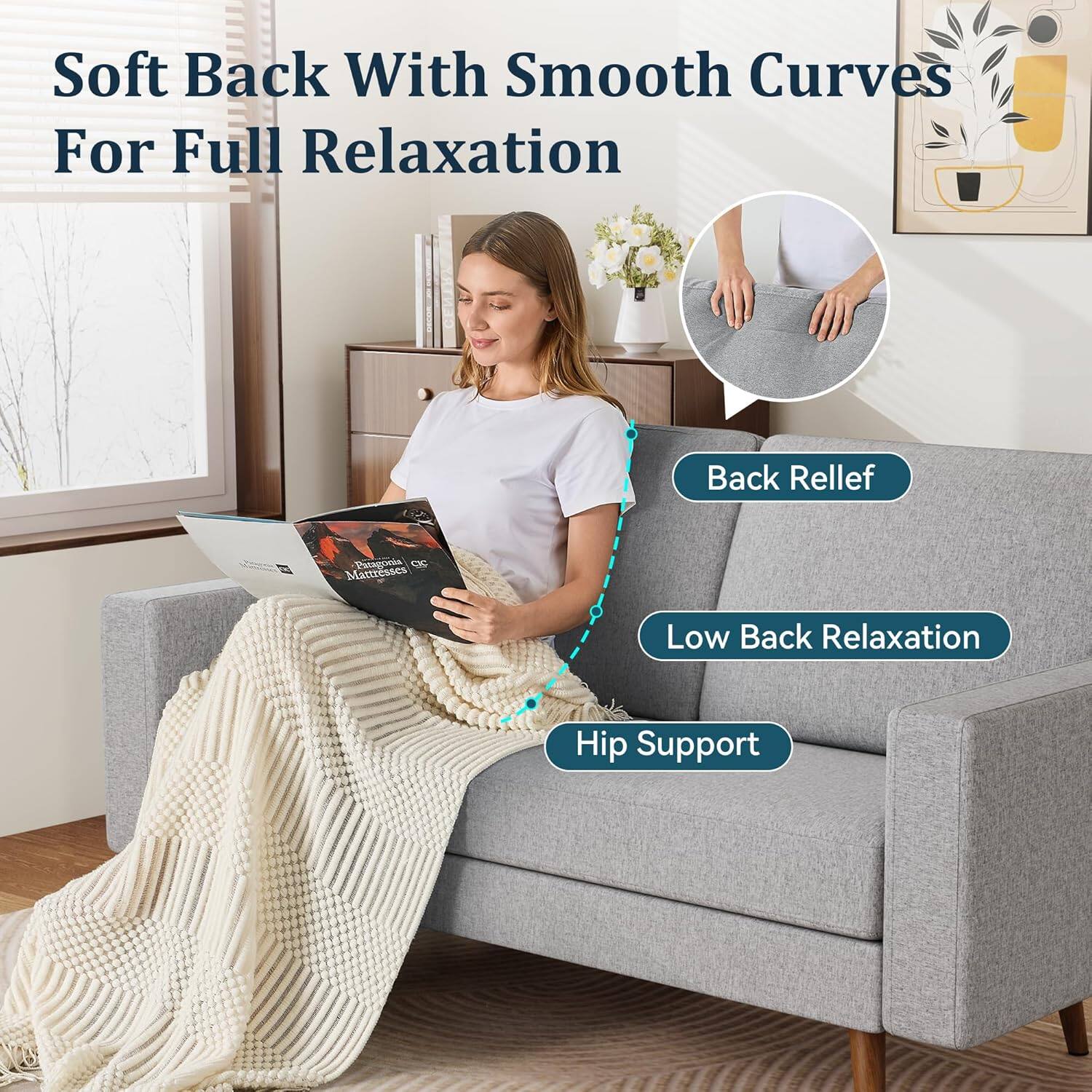 Soft Back With Smooth Curves For Full Relaxation

- Back Relief
- Low Back Relaxation
- Hip Support