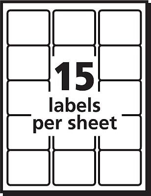 15 labels per sheet