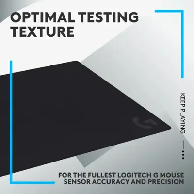 Logitech - G640 Cloth Gaming Mouse Pad with Rubber Base - Black