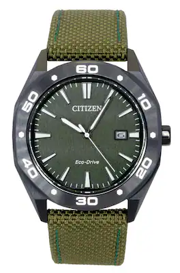 Citizen - Eco-Drive Active Sport Nylon Strap Dial BM7635-01X 100M Men's Watch - Green