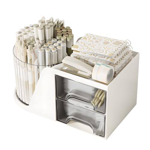 Front. Vulpecula Spade - 360 Degree Rotating Pencil Pen Holder for Desk , Cute Desk Pen Organizers Desktop Storage Stationery Supplies Cup Pot.