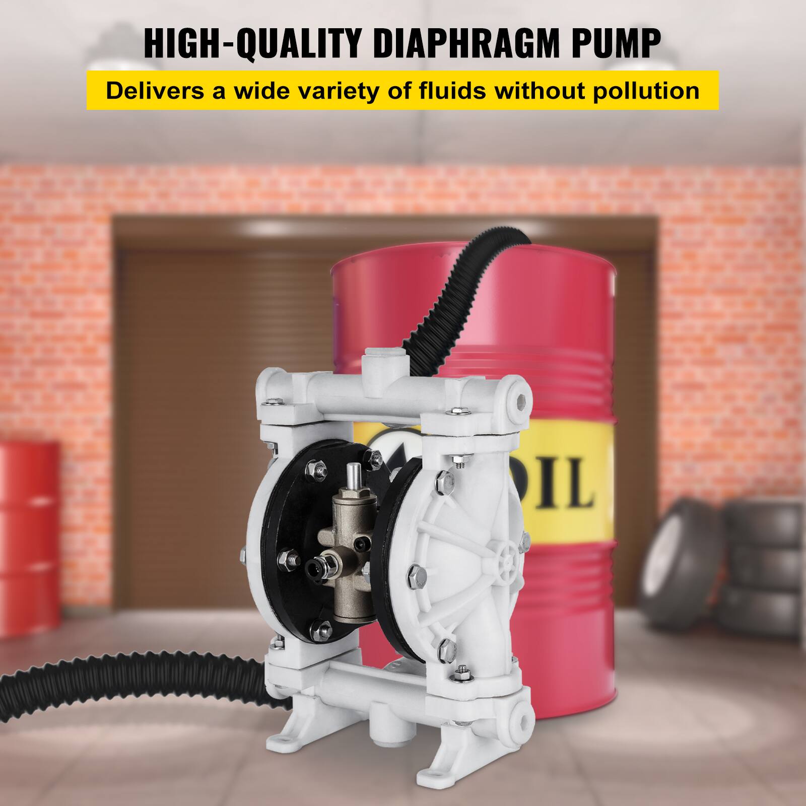 HIGH-QUALITY DIAPHRAGM PUMP  
Delivers a wide variety of fluids without pollution