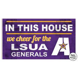 Jardine - LSUA Generals 11" x 20" Indoor/Outdoor In This House Sign - Purple