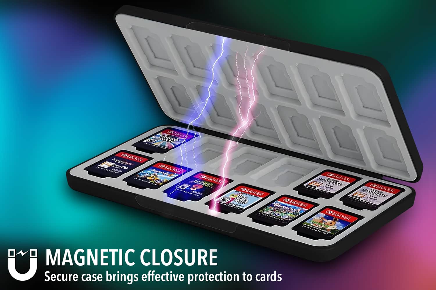 MAGNETIC CLOSURE
Secure case brings effective protection to cards
