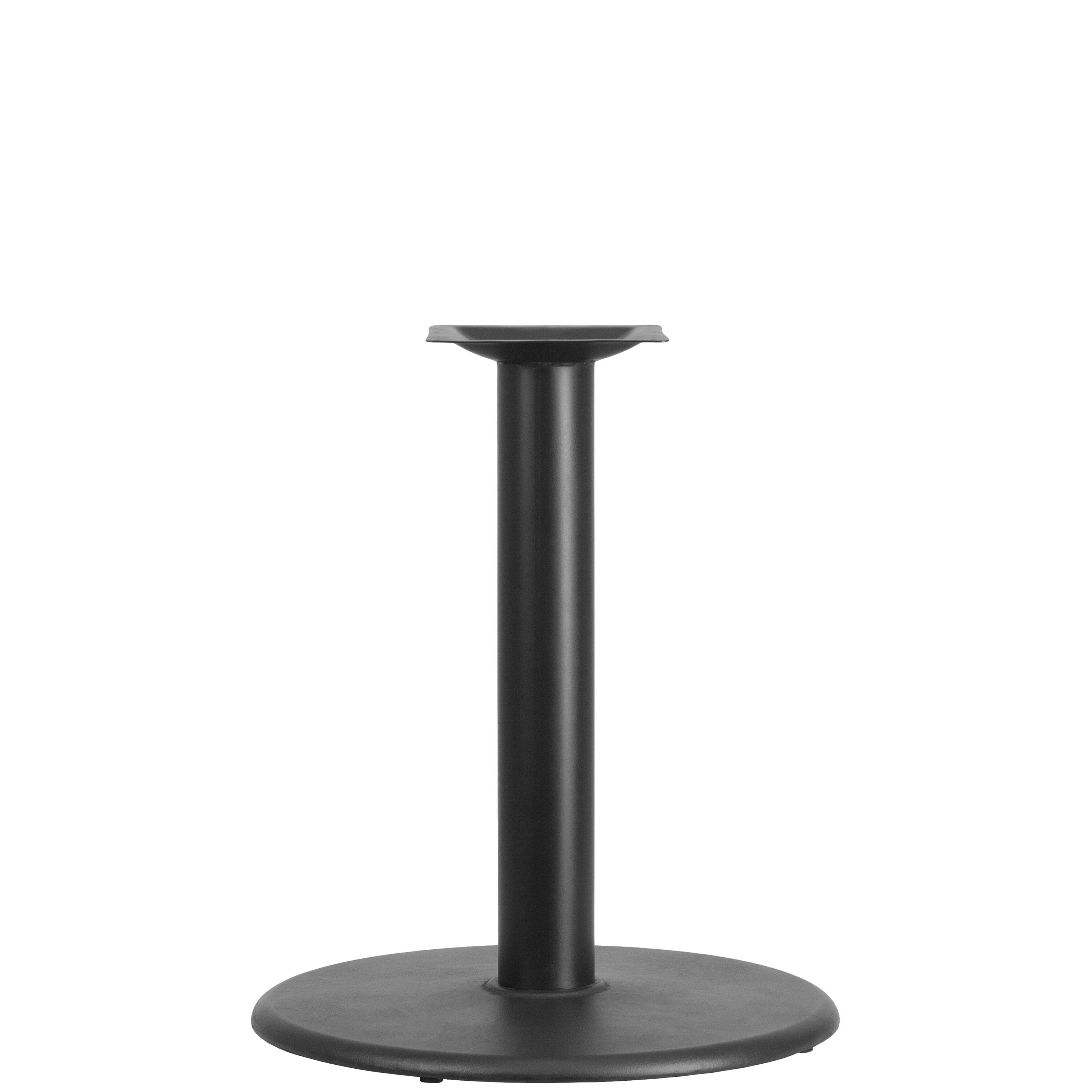 Emma + Oliver - 24'' Round Restaurant Table Base with 4'' Dia. Table Height Column - Black