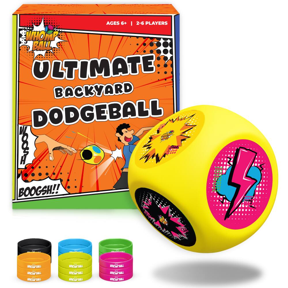 Swooc Games - Whomp Ball - Ultimate Backyard Dodgeball - Soft Foam Dice - Yard Games, PE Equipment, & Team Building Dodge Balls - Yellow