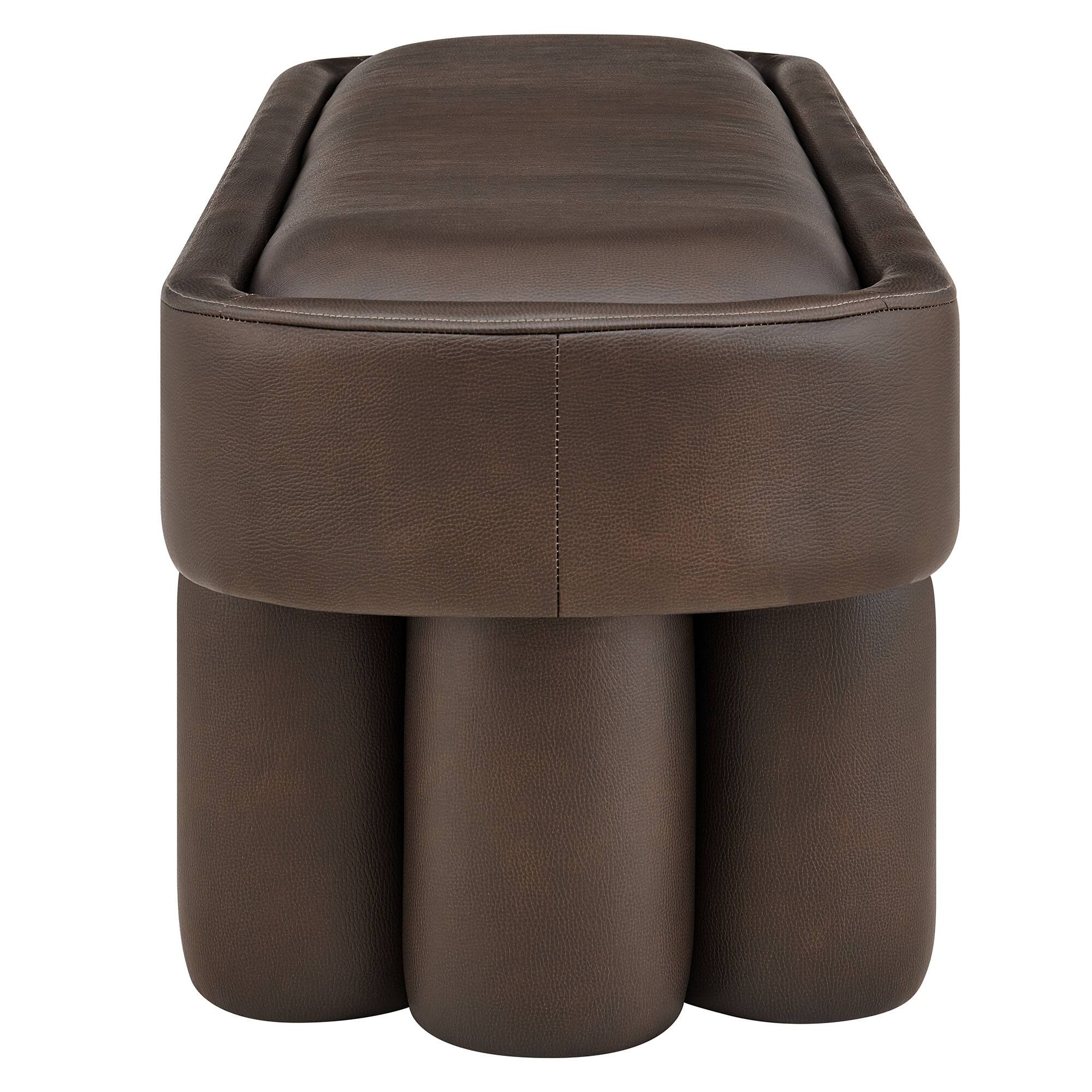 Alt View 2. Modway - Mossi 52-Inch Oval Vegan Leather Bench by Modway - Espresso.