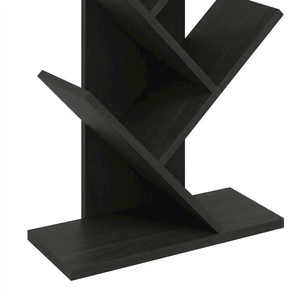 Alt View 2. FurniFact - 9-Tier Floor Bookcase with Engineered Wood Shelving for Storage and Display - Brown.