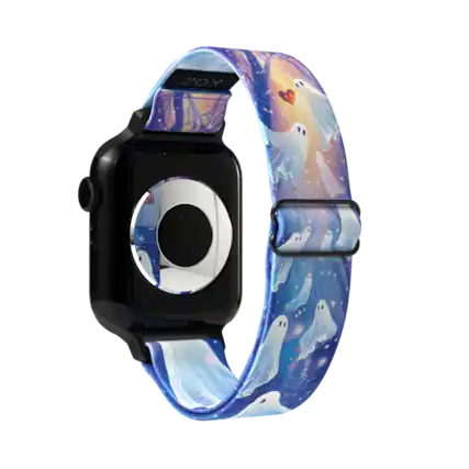 Front. ZOX - Follow Your Heart Ghost NFC Smartwatch Band, 22mm - Purple.