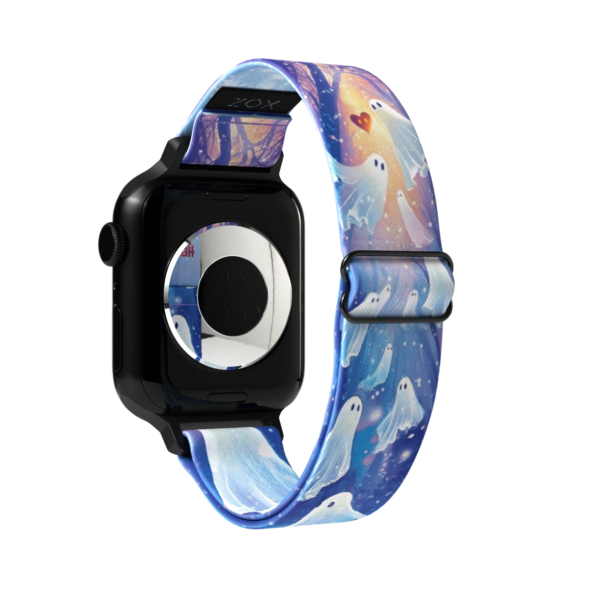 Front. ZOX - Follow Your Heart Ghost NFC Smartwatch Band, 22mm - Purple.