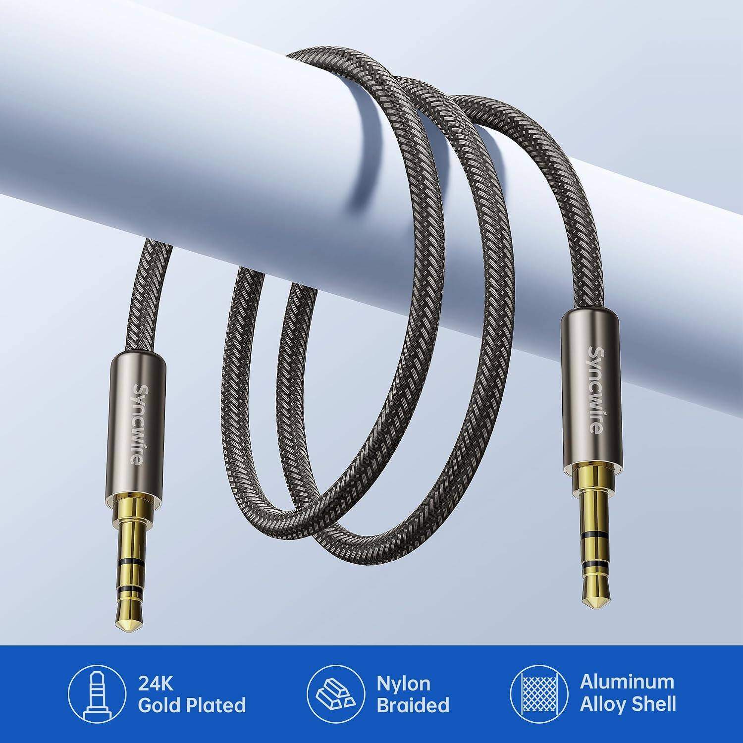 Syncwire  
24K Gold Plated  
Nylon Braided  
Aluminum Alloy Shell