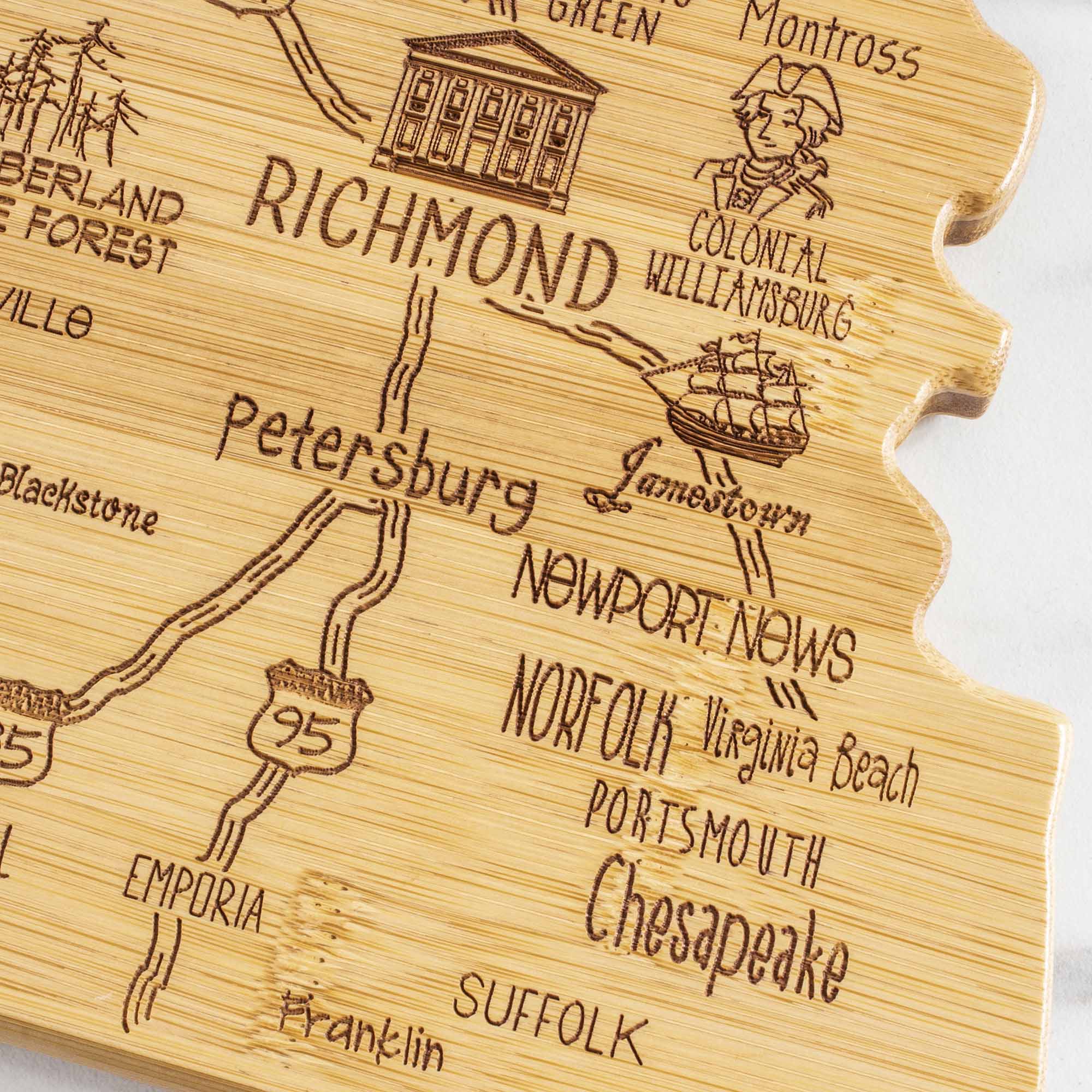 - BERLAND
- FOREST
- VILLO
- RICHMOND
- WILLIAMSBURG
- COLONIAL
- GREEN
- Montross
- Petersburg
- Blackstone
- Newport News
- NORFOLK
- Virginia Beach
- PORTSMOUTH
- Chesapeake
- EMPORIA
- Franklin
- SUFFOLK