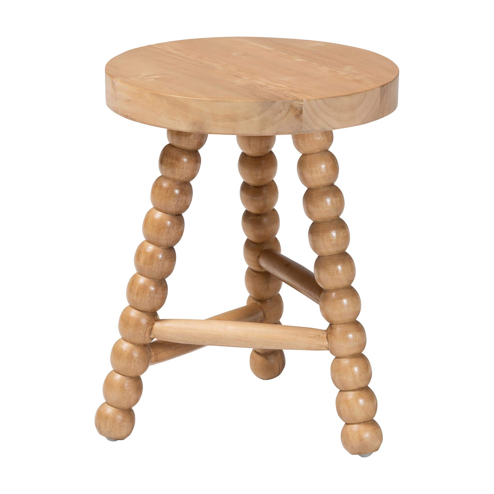 bali & pari - David Acacia Wood Multipurpose Accent Stool - Turned Bobbin Decorative Side ottoman with Tripod Base - Natural Brown price history on PriceWatchPro