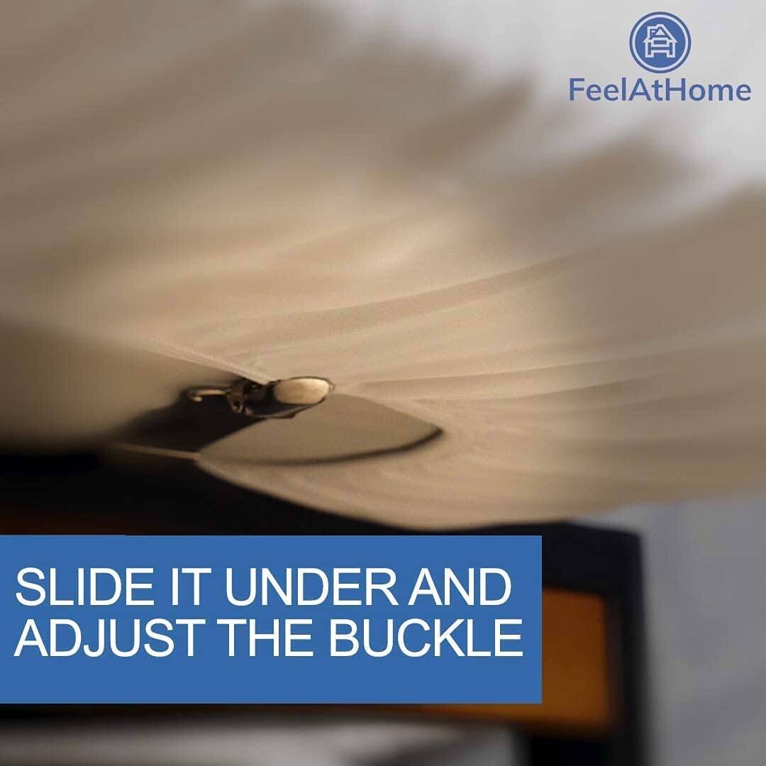 SLIDE IT UNDER AND ADJUST THE BUCKLE