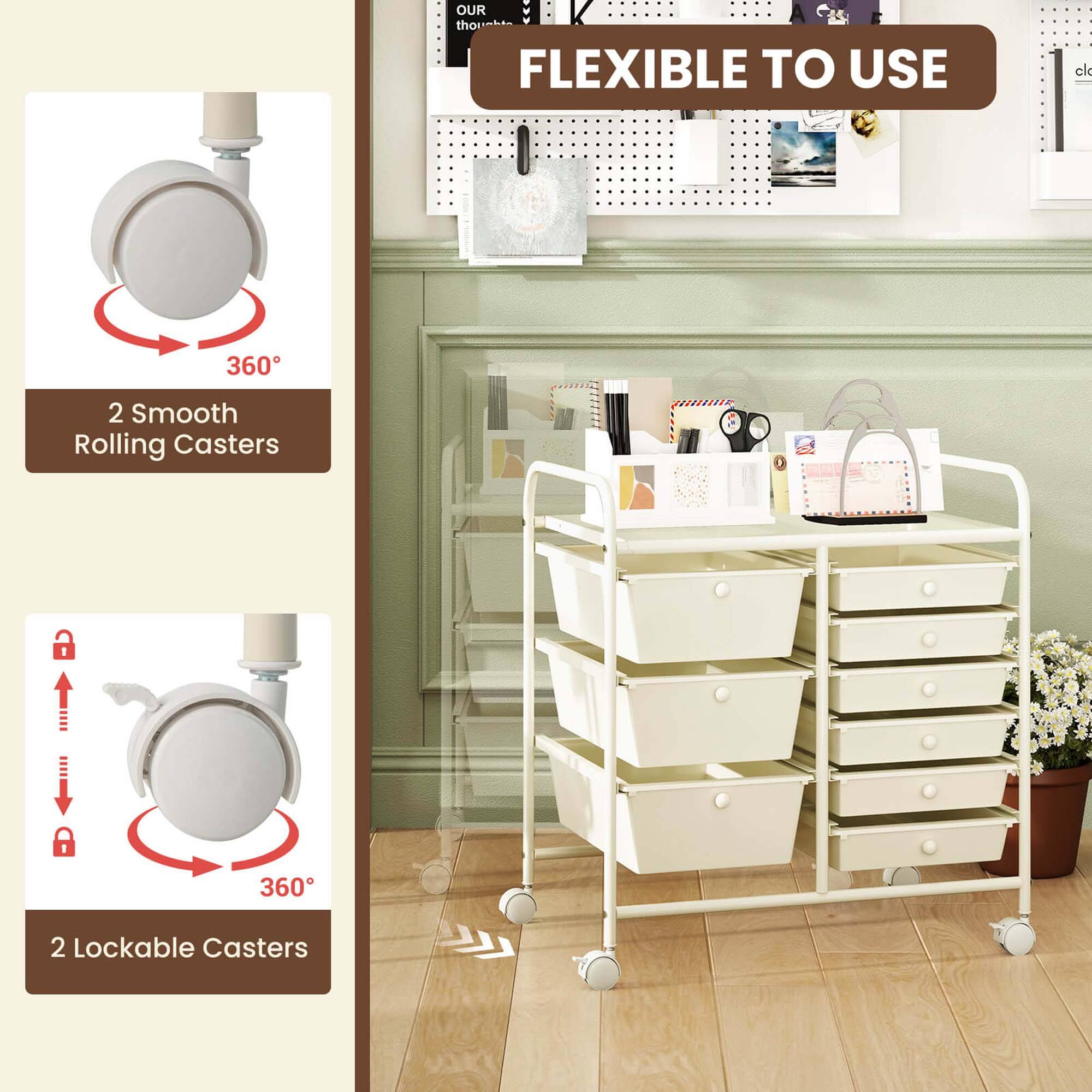 OUR thoughtfully designed

FLEXIBLE TO USE

2 Smooth Rolling Casters

2 Lockable Casters