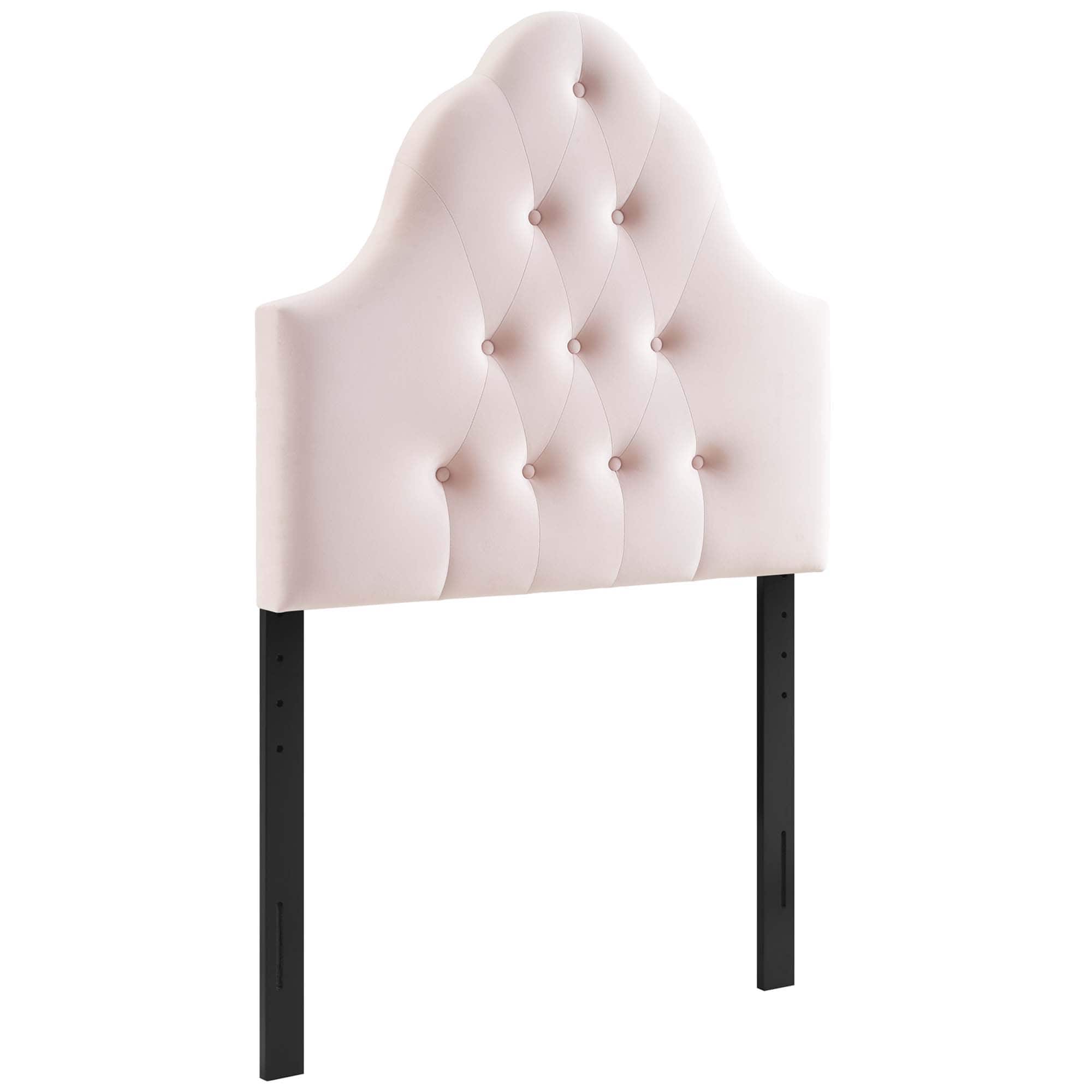 Sovereign Diamond Tufted Performance Velvet Twin Headboard by Modway - Red