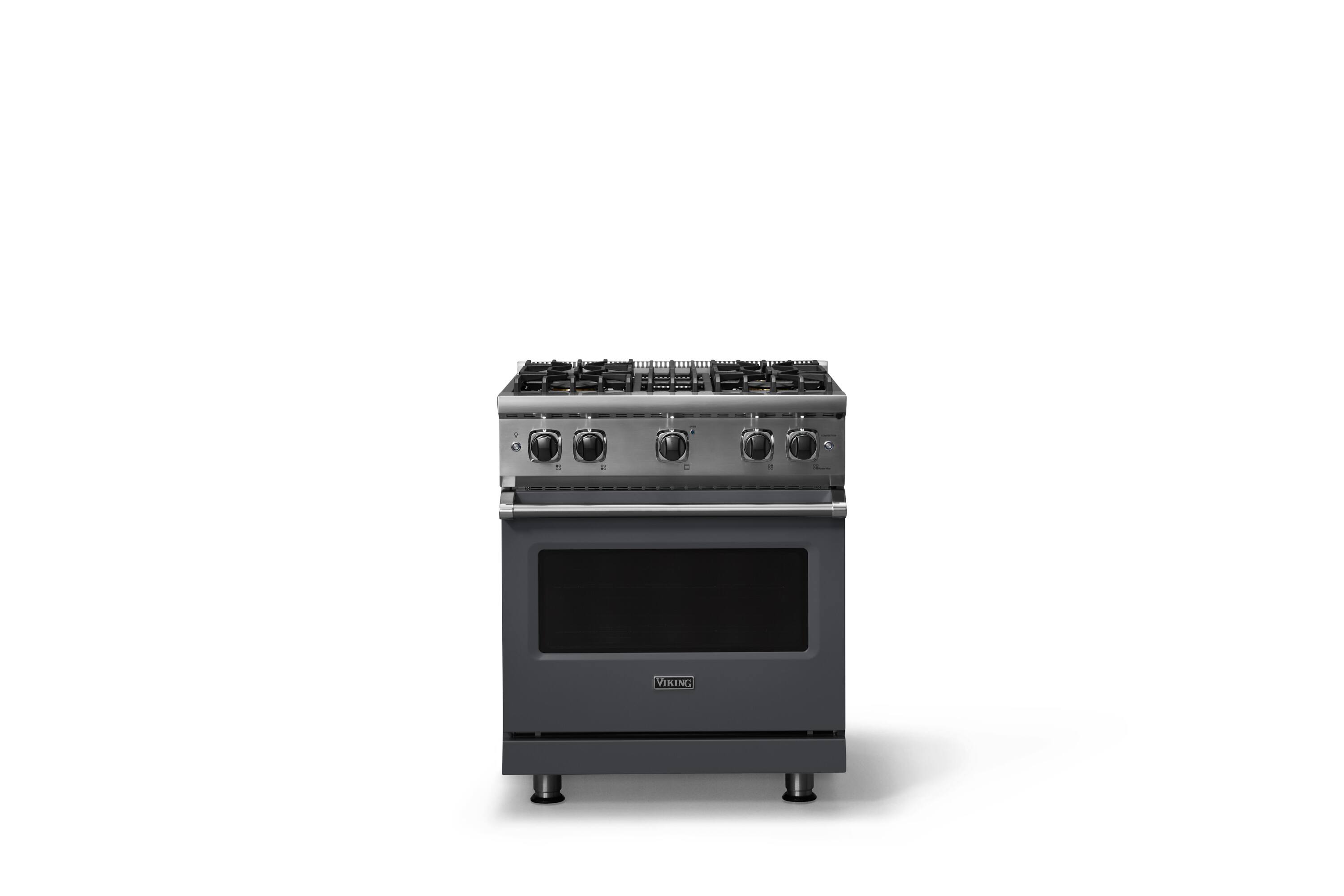 Alt View 1. Viking - Professional 5 Series 4.0 Cu. Ft. Freestanding Gas Convection Range - Cast Black.