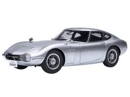 1967 Toyota 2000GT RHD (Right Hand Drive) Silver Metallic 1/18 Model Car by Autoart