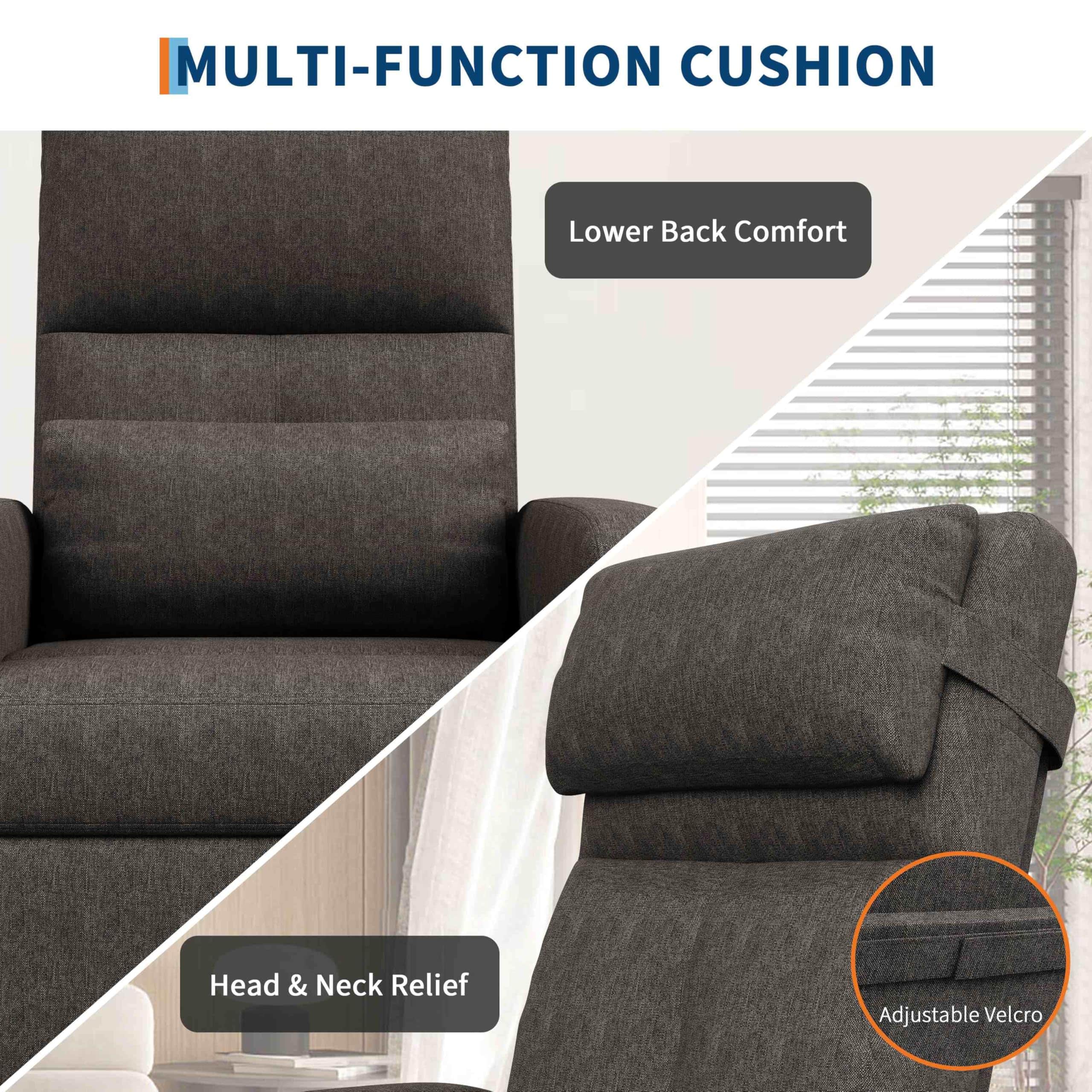 MULTI-FUNCTION CUSHION

- Lower Back Comfort
- Head & Neck Relief
- Adjustable Velcro