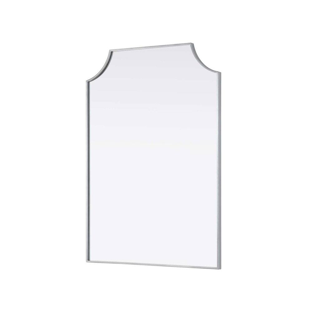 Alt View 1. Elegant Kitchen and Bath - Notched Metal Mirror 30x42 inch in Silver - Silver.