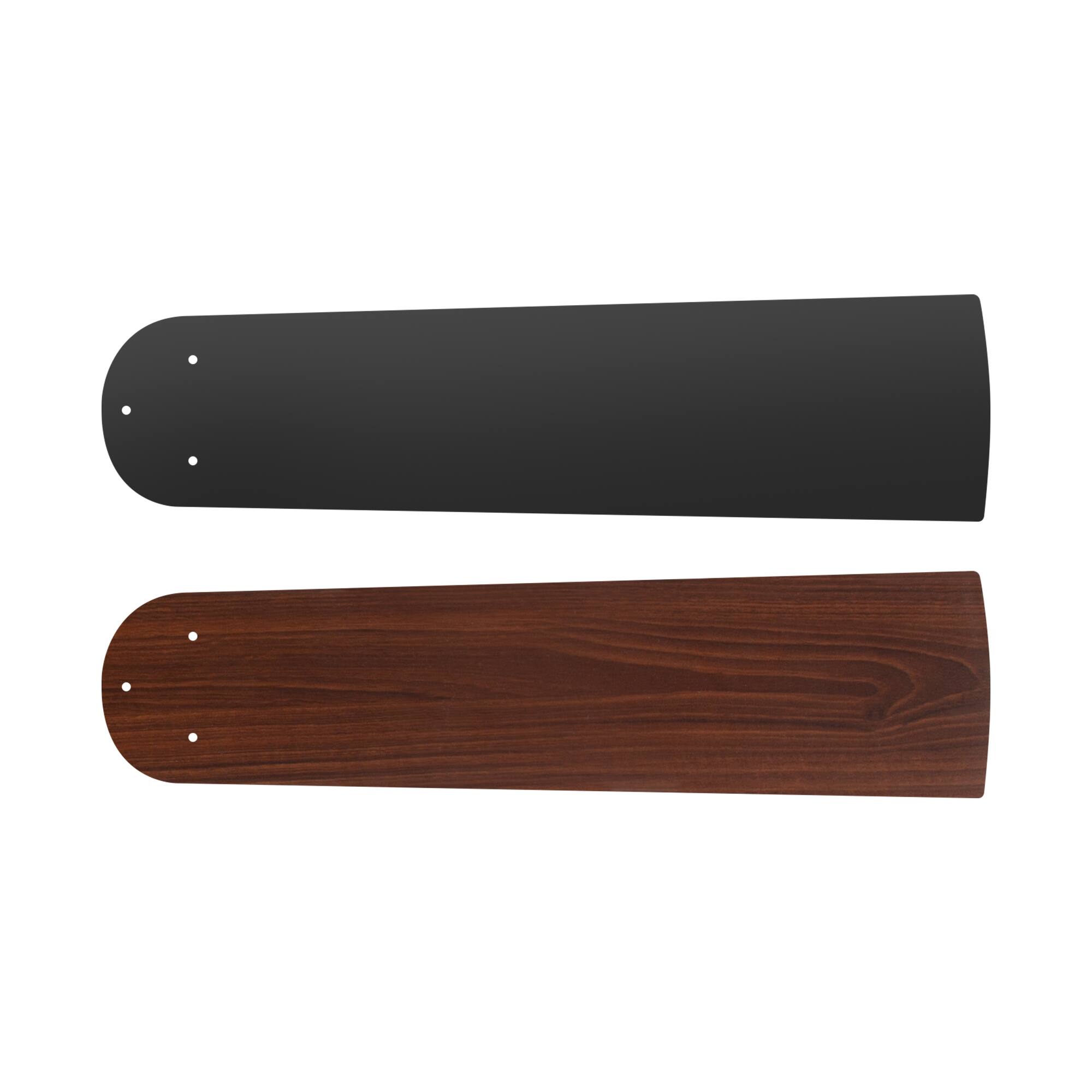 Alt View 10. Breezary - 52-Inch Large Ceiling Fan with Light Fixture, 5 Dual-Finish Plywood Blades, DC Motor, Remote Control, 5/10-Inch Downrods - Matte Black with Rich Walnut.