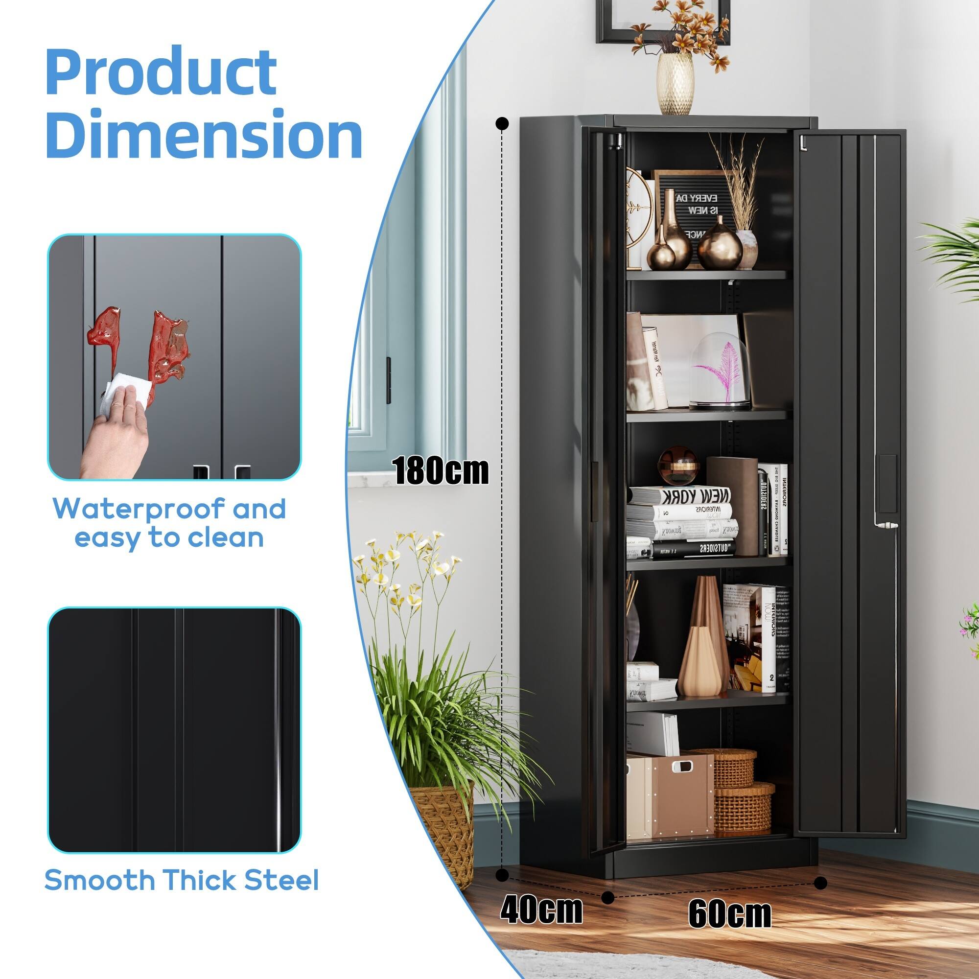 Product Dimension

Waterproof and easy to clean

Smooth Thick Steel

180cm

40cm

60cm