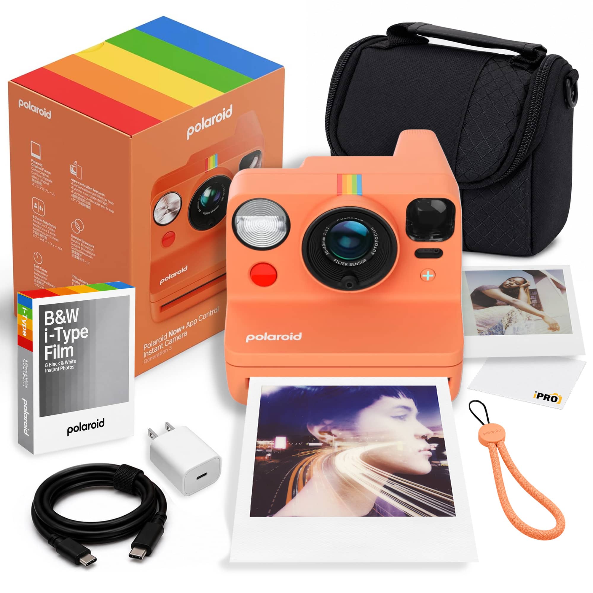 Polaroid - Now+ Generation3 - Black & White Film (8) + Bag + More - Coral price history on PriceWatchPro