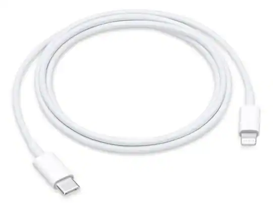 Front. Apple - USB-C to Lightning Cable (1m).