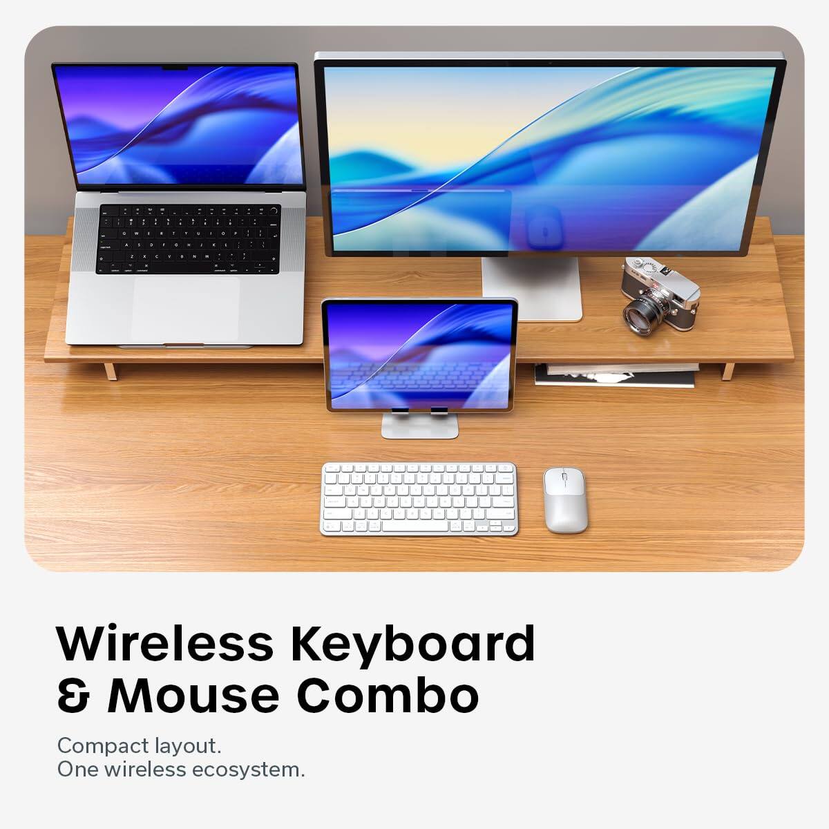 Wireless Keyboard & Mouse Combo  
Compact layout.  
One wireless ecosystem.