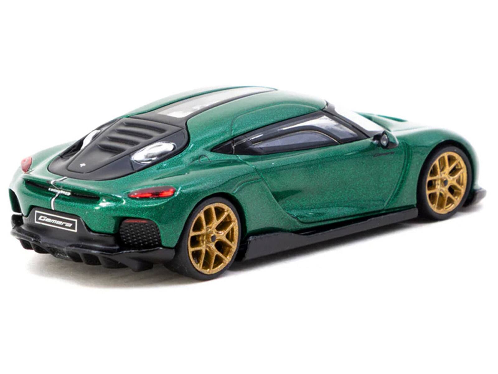 Alt View 2. Tarmac Works - Koenigsegg Gemera Green Metallic "Global64" Series 1/64 Diecast Model by Tarmac Works.