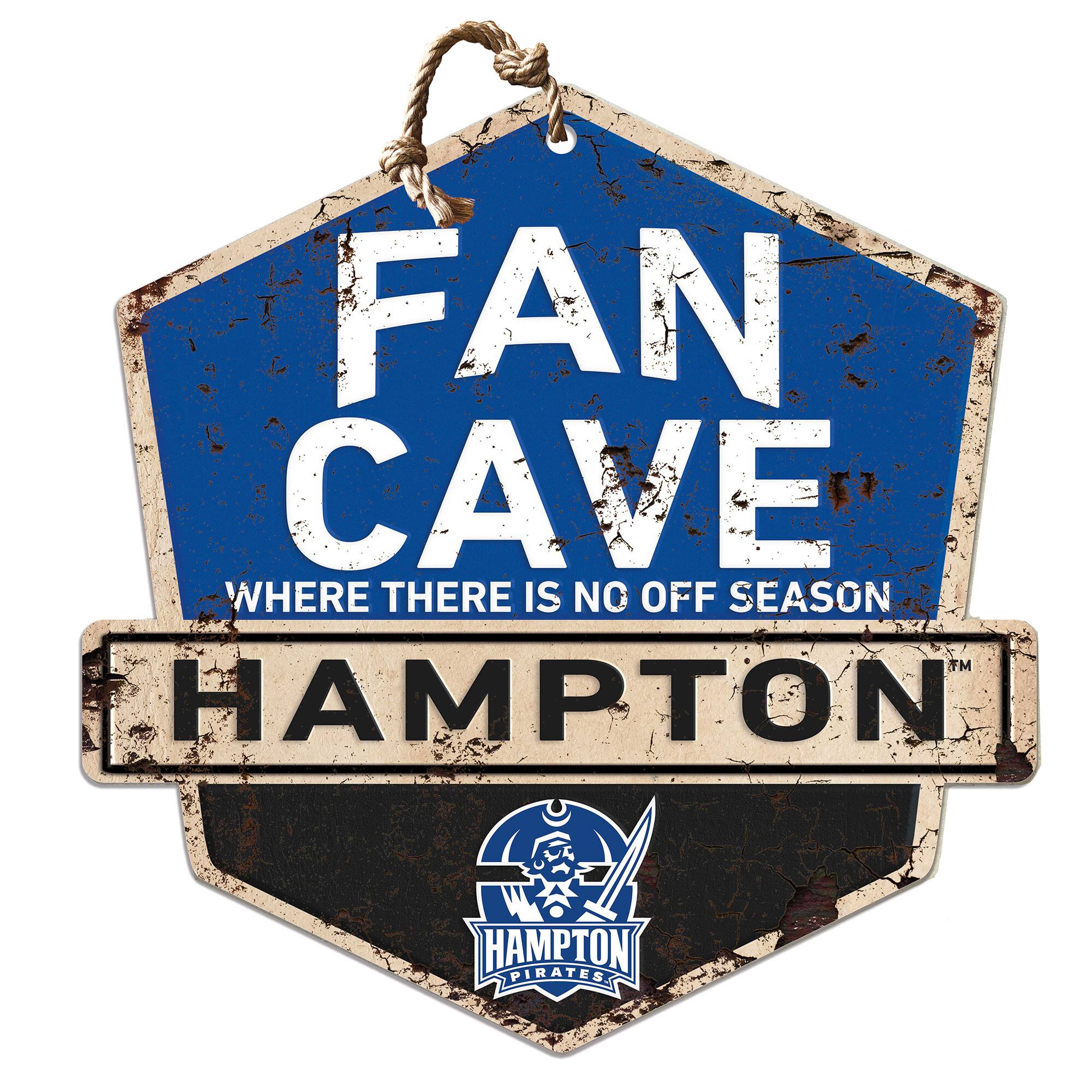 Hampton Pirates Fan Cave Badge Sign