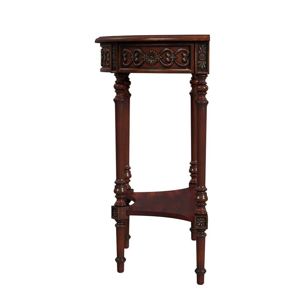 Back. Butler Specialty - Danelle Demilune 30" Console Table - Dark Brown.