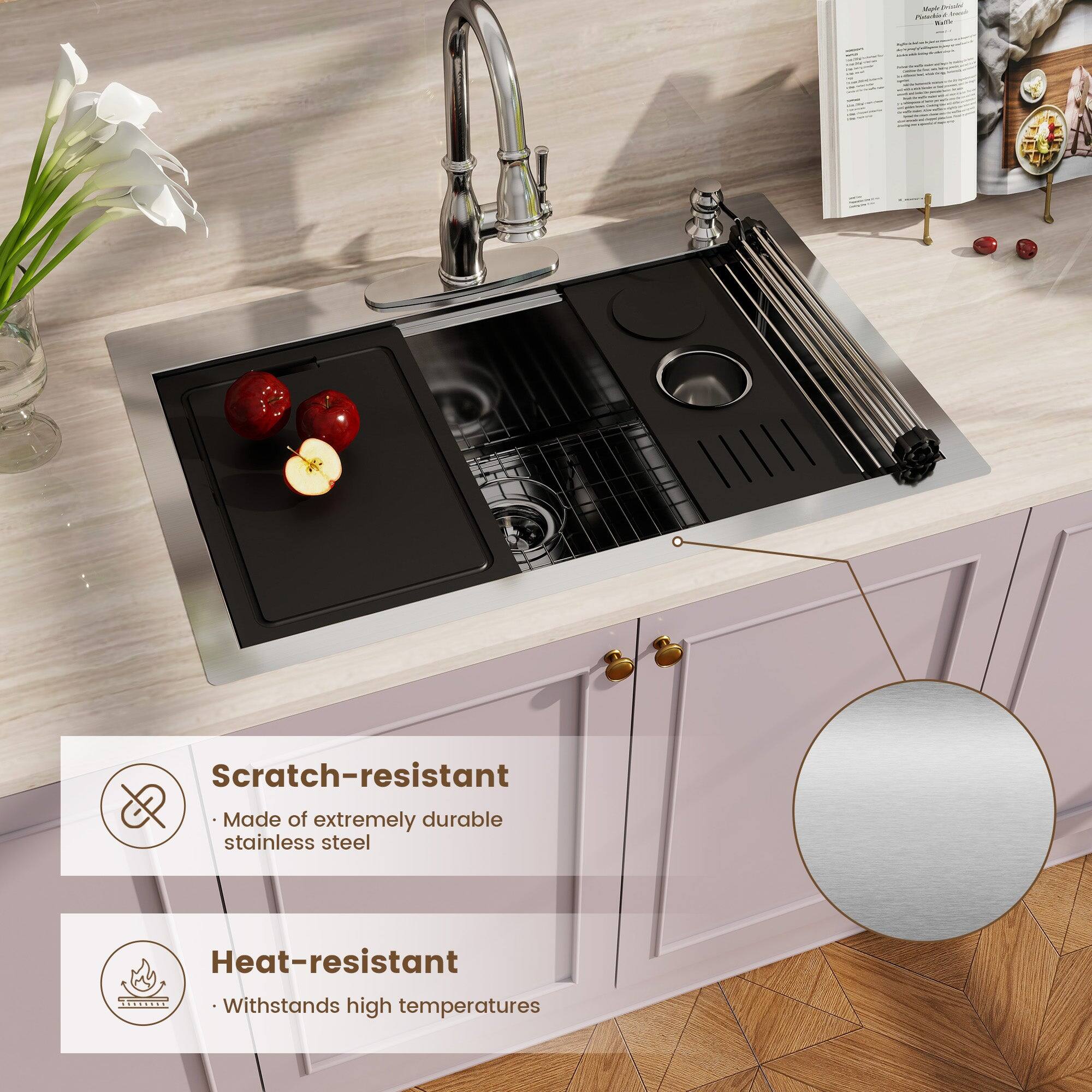 Scratch-resistant - Made of extremely durable stainless steel
Heat-resistant - Withstands high temperatures