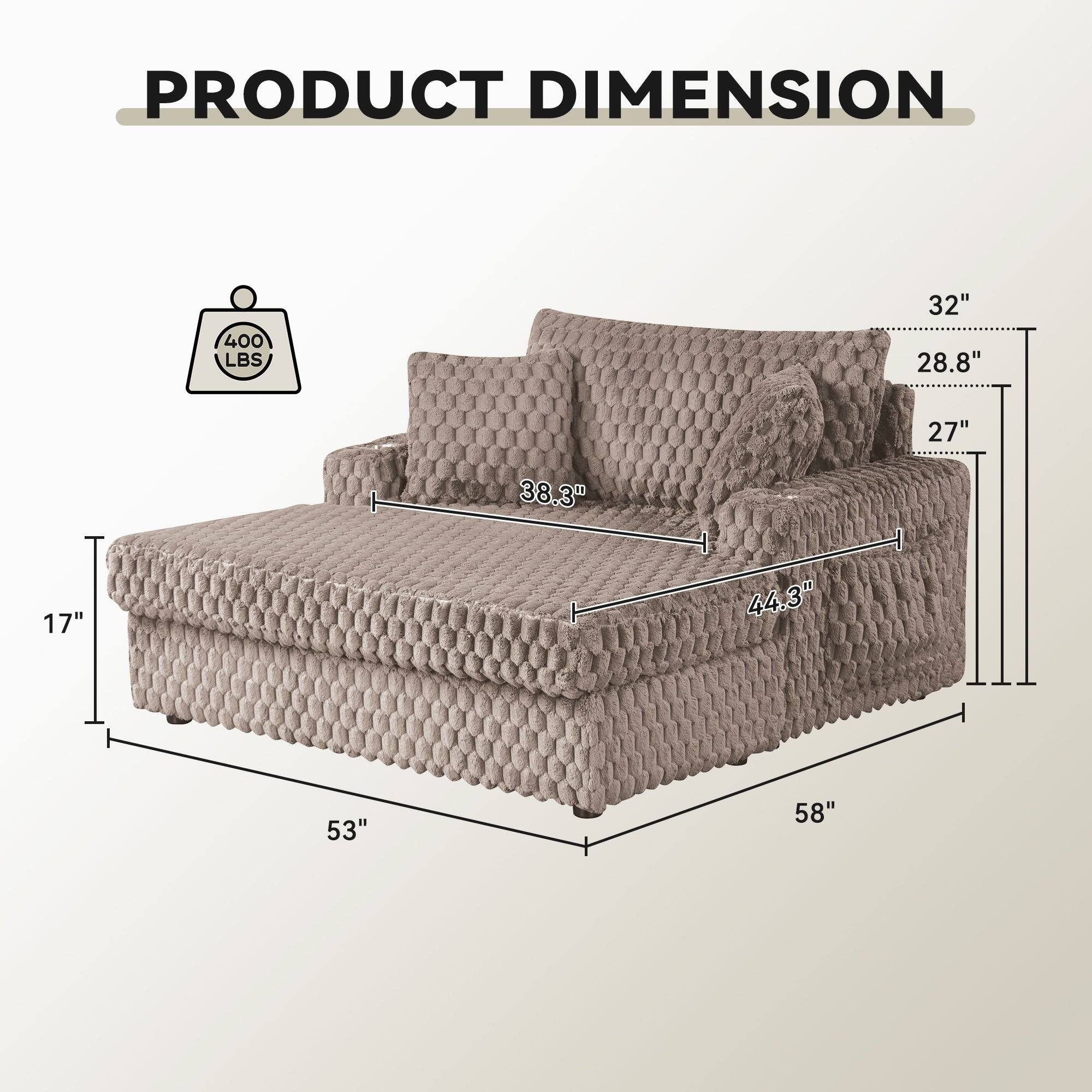 PRODUCT DIMENSION  
400 LBS  
32"  
28.8"  
27"  
38.3"  
17"  
44.3"  
53"  
58"
