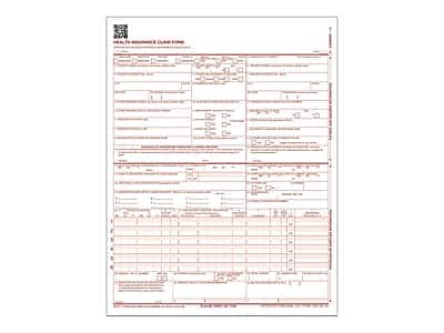 Adams - CMS-1500 Health Insurance Claims, 100/Pack - White/Red