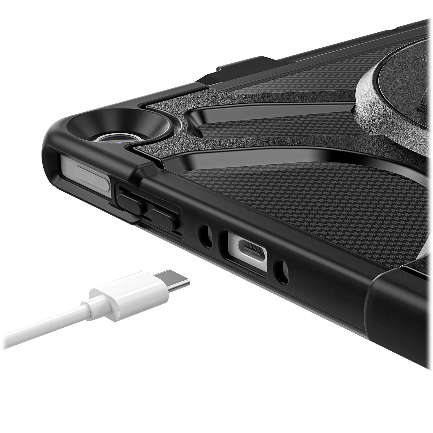 Alt View 18. SaharaCase - DEFENSE-X Series Case for Amazon Fire Max 11 (2023) - Black.