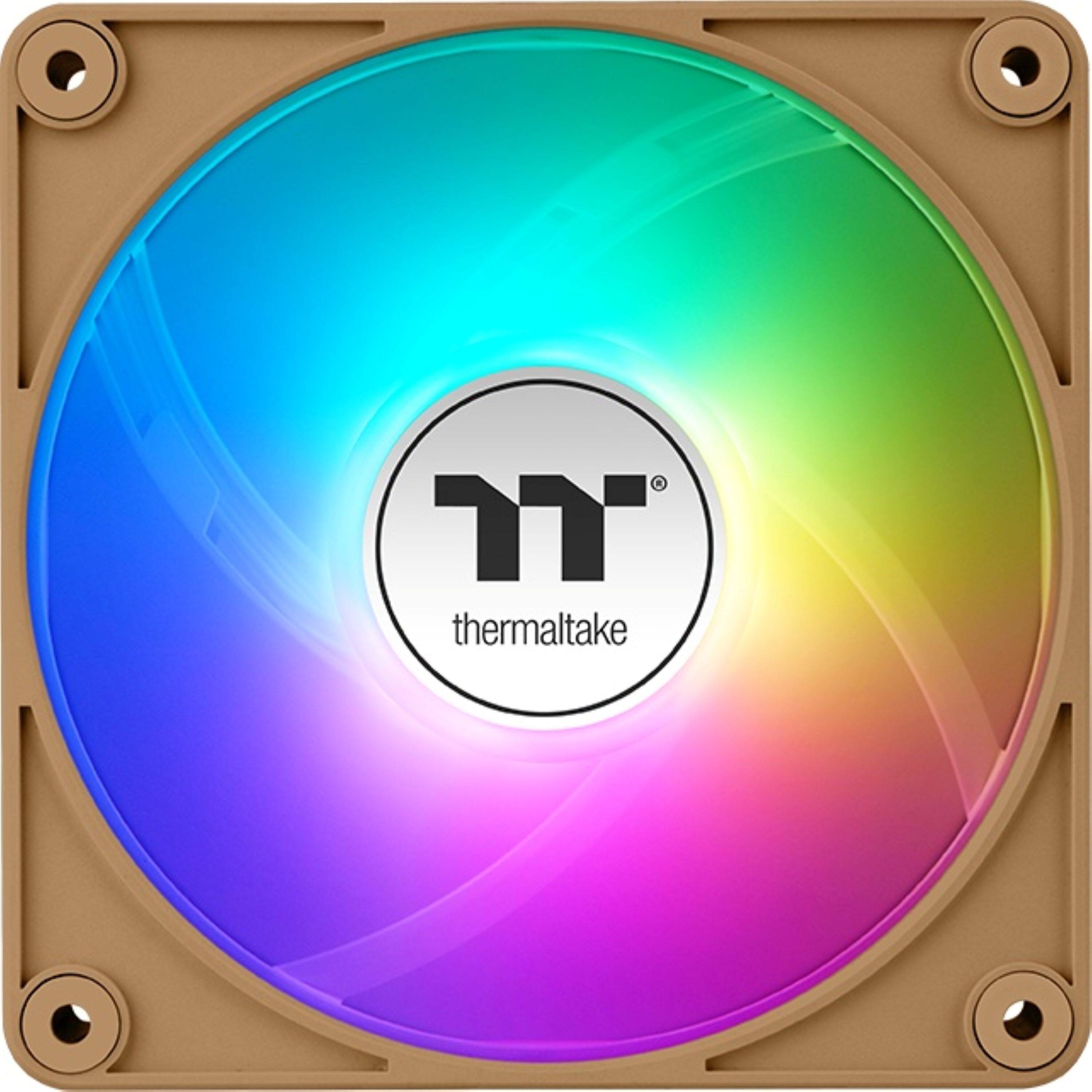 Angle. Thermaltake - CT120 EX ARGB Sync 120mm Computer Case Cooling Fan (3-Pack) - Gravel Sand.