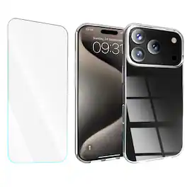 Entronix - iPhone 17 Pro Bundle - Durable Case with Screen Protector - Clear
