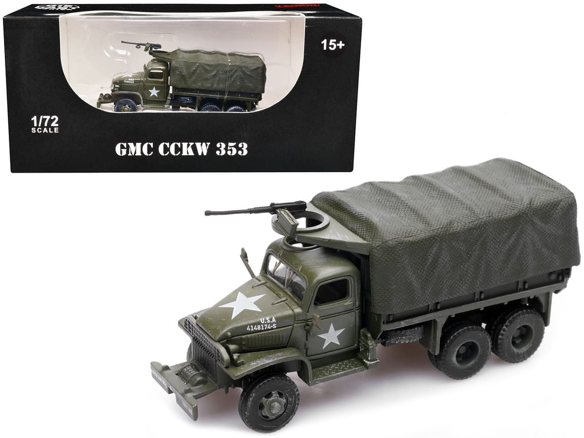 "GMC CCKW 353 Truck With Mounted Gun Olive Drab ""4148174-S"" US Army World War II 1/72 Diecast Model by Legion" price history on PriceWatchPro