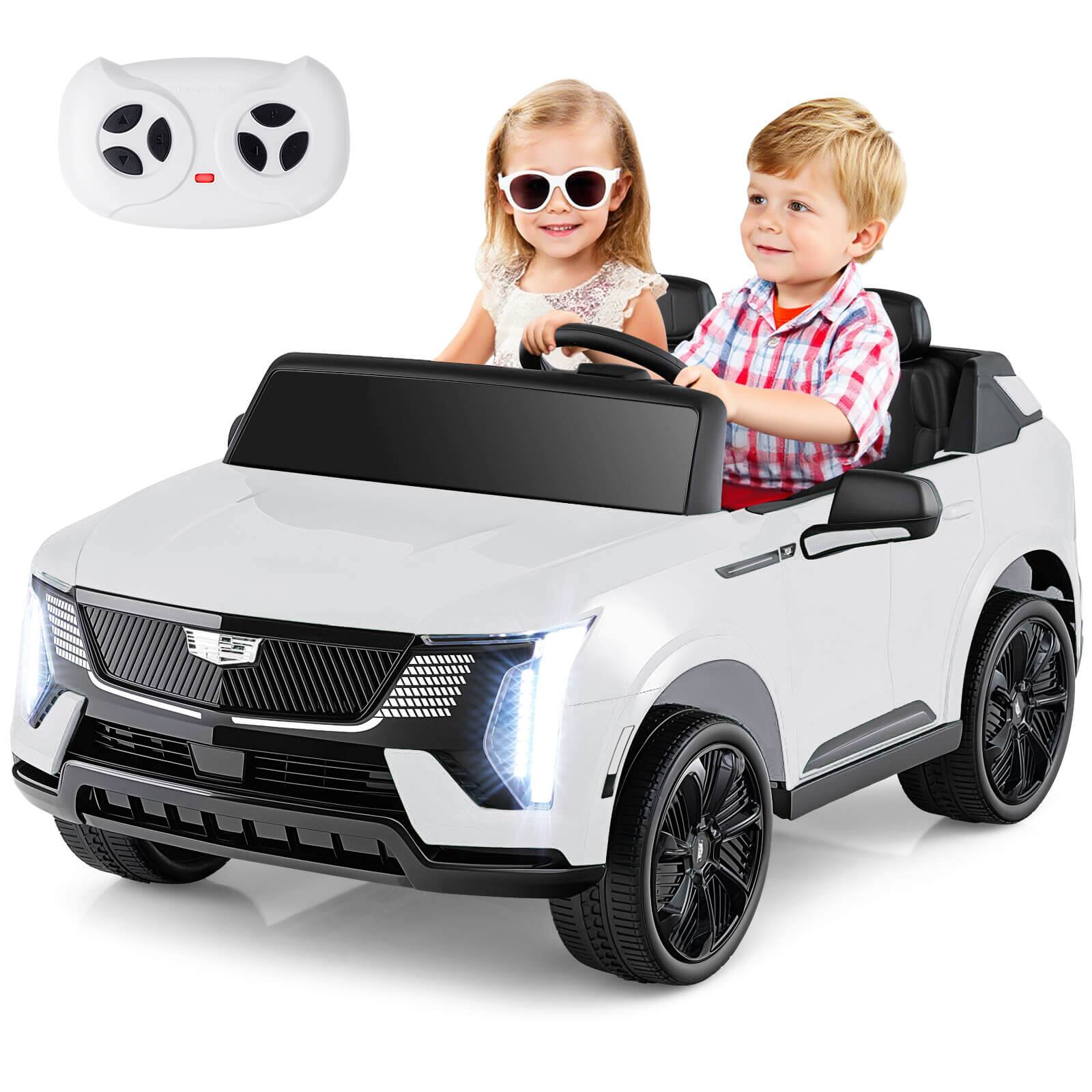 Alt View 9. Costway - Costway 2 Seater Ride on Truck with Remote Control 3 Speeds LED Lights Horn Music Story - White.