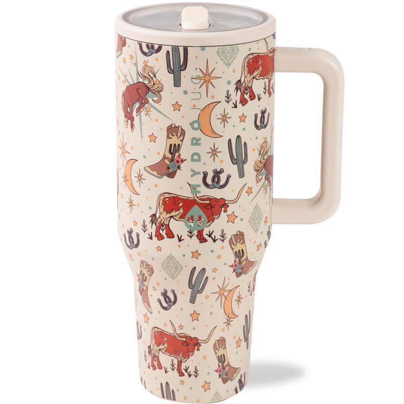 Alt View 2. HydroJug - 40 oz Rodeo Travel Tumbler - Tan.