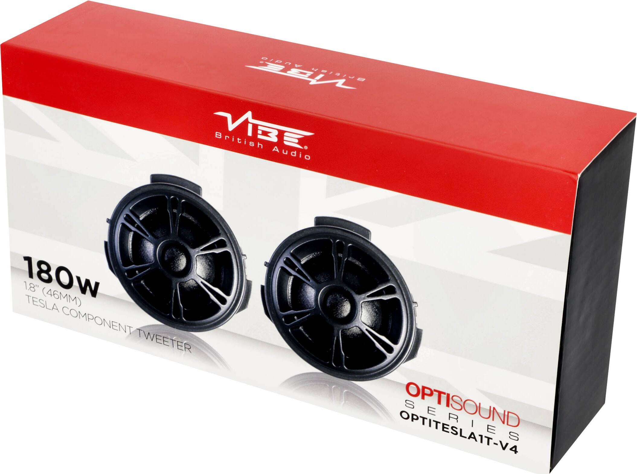 VIBE British Audio  
180W 1.8" (46MM) TESLA COMPONENT TWEETER  
OPTISOUND SERIES  
OPTITESLA1T-V4