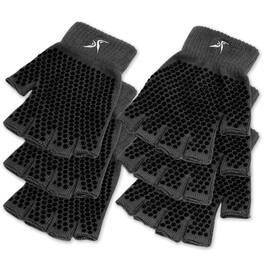 ProsourceFit - Grippy Yoga Gloves, Pack of 3 - Black
