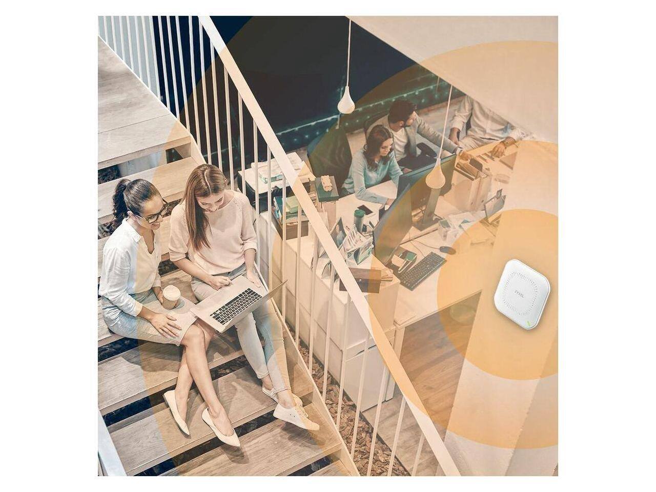 Alt View 8. ZYXEL - ZyXEL AX3000 WiFi 6 Dual-Radio NebulaFlex Access Point NWA50AX PRO - White.