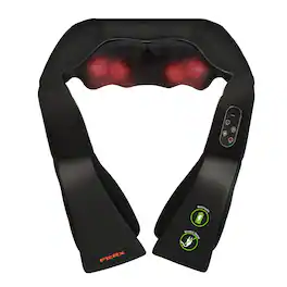 Tzumi - Cordless Shiatsu 3D Massager, USB-Rechargeable Shoulder, Back, and Neck Massager with Heat - Black