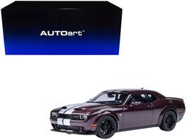 2022 Dodge Challenger SRT Jailbreak Hellraisin 1/18 Model Car by Autoart - Purple with White Stripes