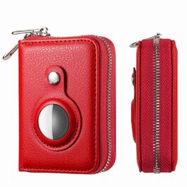Jadie Link - Airtag Wallet Women Minimalist Leathter Rfid Blocking Small Credit Card Holder Organizer Hand Strap Slim Women. 1-rose - 4-Red